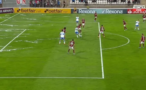 Fernando Zampedri estuvo al límite del fuera de juego en el gol. (Foto: Captura Espn)