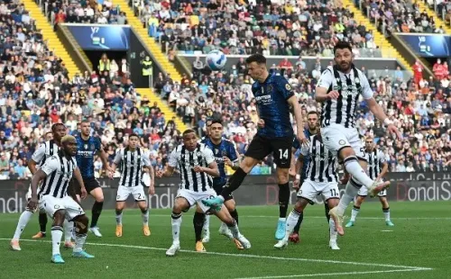 Ivan Perisic abrió el marcador en el triunfo del Inter de Milán ante Udinese, que los mantiene en carrera por la Serie A. Foto: Getty Images