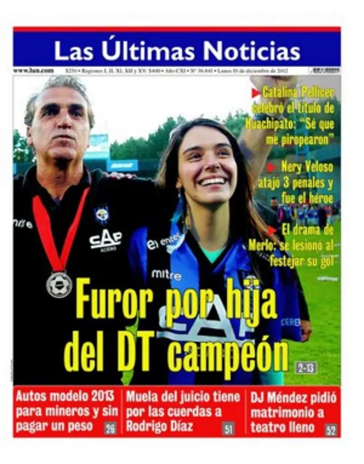 Catalina Pellicer fue portada junto a su padre en LUN, coronando una jornada llena de sorpresas