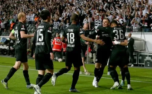 Rafael Santos Borré marcó el único gol del compromiso. (Foto: Getty Images)