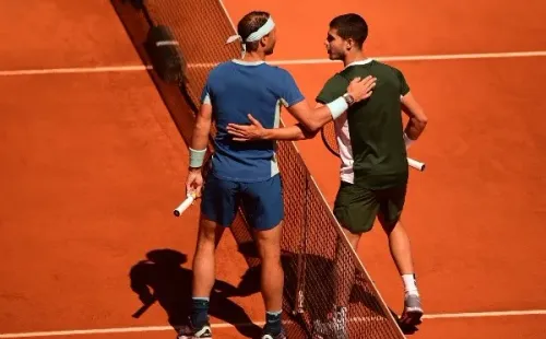 Rafa Nadal y Carlos Alcaraz protagonizaron un partidazo en Madrid. | Foto: Getty