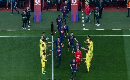 La tradición del pasillo al campeón siempre se ha visto en La Liga. Atlético amenaza con no hacerlo por su rivalidad con Real Madrid. Foto: Getty Images