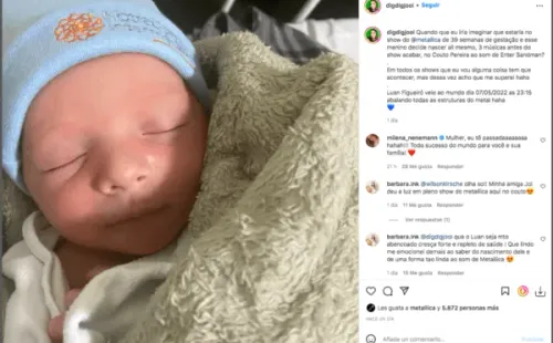 Mujer dio a luz en pleno show de Metallica.(Foto: Instagram)