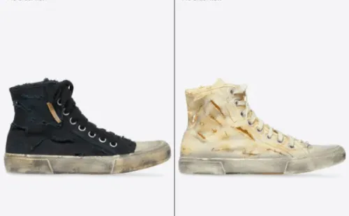Balenciaga desata la polémica al vender “zapatillas destruidas”.(Foto:Balenciaga)