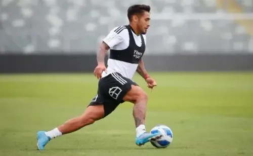 Marcos Bolados fue protagonista en el encuentro amistoso. Foto @Colocolo.