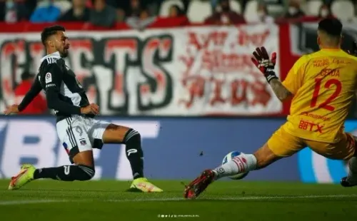 Juan Martín Lucero respondió a las críticas por los goles errados en Colo Colo hasta ahora. Foto: Comunicaciones Colo Colo