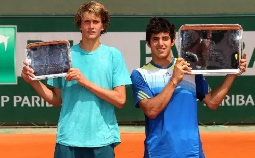 Garín le ganó la final de Roland Garros juniors a Alexander Zverev (Getty Images)