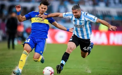 Boca y Racing animaron un intenso partido en el fútbol argentino. | Foto: Getty