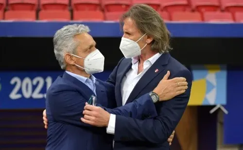 Gareca y Rueda chocaron también en la definición por el tercer puesto de la Copa América de Brasil 2021, con Perú y Colombia respectivamente. | Foto: Getty