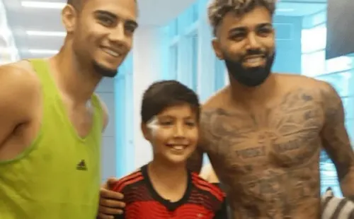 Thiago compartió con Gabigol en la práctica del Flamengo (Cedida)
