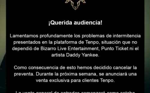 Daddy Yankee en Chile | Productora cancela la preventa.(Foto: Twitter)