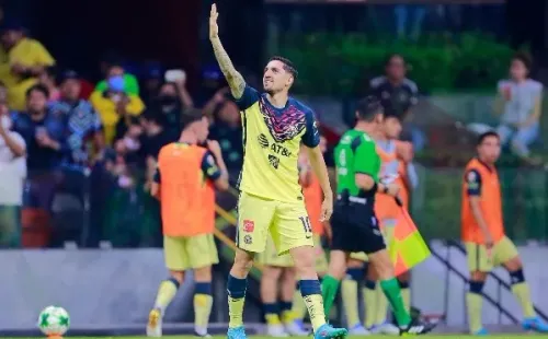 Valdés sonríe tras marcar para el América. | Foto: Jam Media