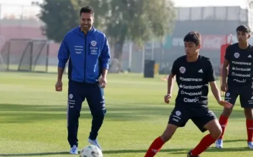 Jiménez compartió con la Sub 15 de la Roja en la última semana. Foto: ANFP.