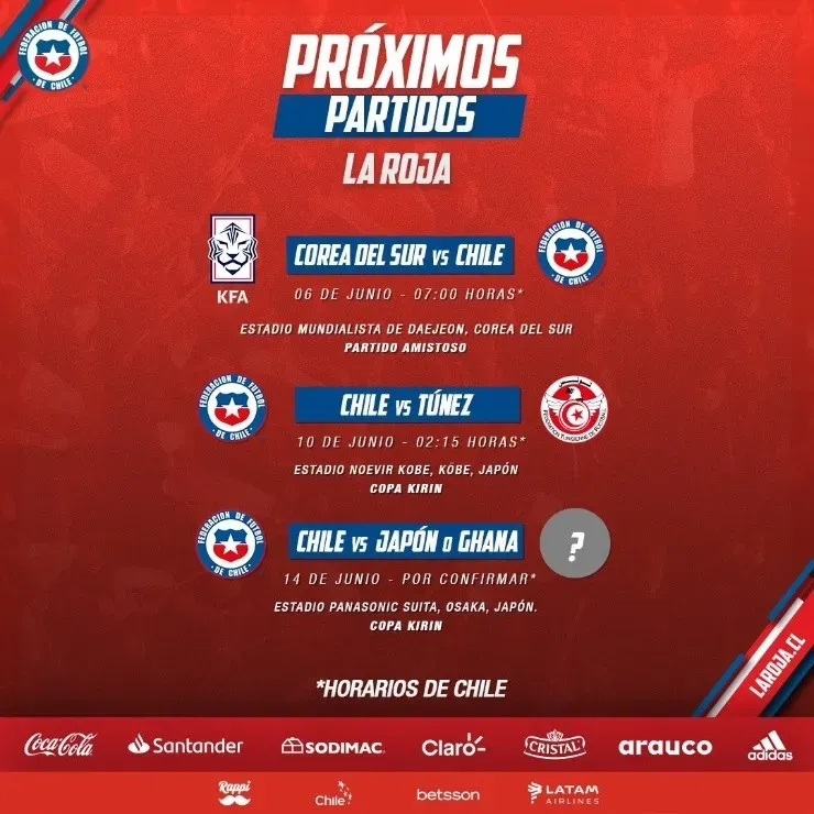 La selección chilena espera que su nuevo entrenador debute en la gira que realizará la Roja por Corea del Sur y Japón