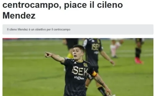 La noticia en Italia sobre el jugador hispano.