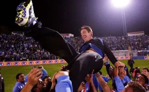Eduardo Berizzo sabe de alegrías en Chile, donde fue campeón con O’Higgins. El Toto está cada vez más cerca de llegar a la banca de la Roja. Foto: Agencia Uno