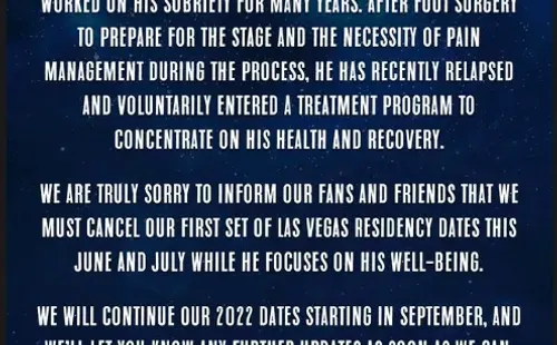 Steven Tyler vuelve a rehabilitación
