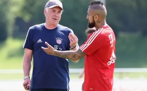 Ancelotti y Vidal coincidieron dos temporadas en el Bayern Múnich. |Foto: Archivo