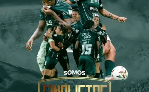 La placa de festejos tras la clasificación a la final. (Deportivo Cali)