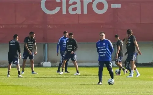 Eduardo Berizzo ya dirigió su primera práctica con Chile. (Foto: Guillermo Salazar)