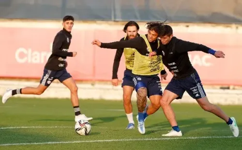 La selección chilena entrena pensando en la gira por Asia. Foto: Comunicaciones ANFP.