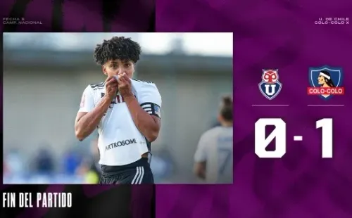 Yusmery Ascanio le dio el triunfo a Colo Colo femenino contra Universidad de Chile.