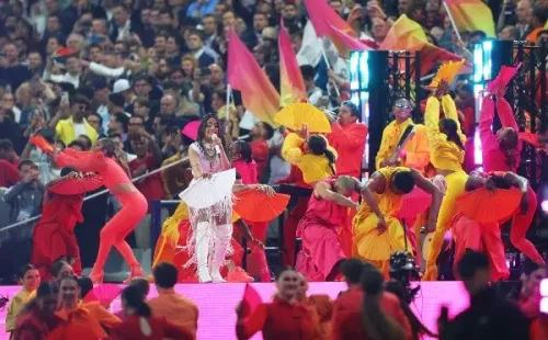 El show de Camila Cabello en la Champions League (Getty)