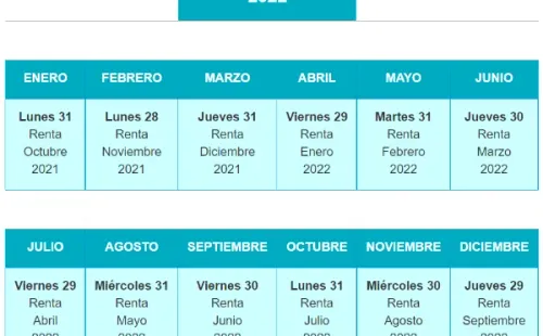 Calendario de pagos