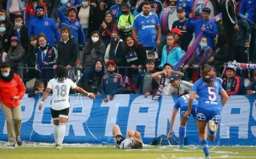 Isidora Olave recibió un proyectil desde la tribuna. (Foto: Colo Colo)