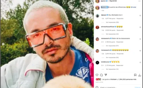 Christian Nodal vs. J Balvin, el mexicano barre el suelo con el colombiano.(Foto: Instagram)