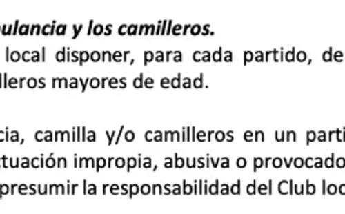 El artículo que exige la presencia de ambulancias en el fútbol femenino.
