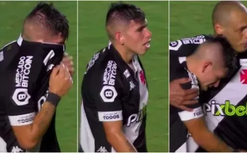 Carlos Palacios lloró desconsoladamente en el empate de Vasco da Gama ante Gremio. Foto: GloboEsporte