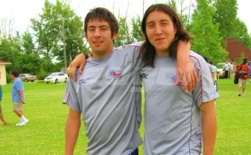 Huaso Isla y Cristián Suárez en una práctica