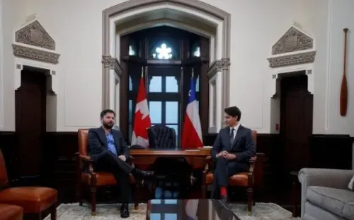 Reunión del Presidente Boric con el primer ministro canadiense, Justin Tundreau