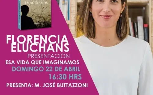Florencia Eluchans en la invitación al lanzamiento de su novela debut, en 2018.(Foto: Instagram)