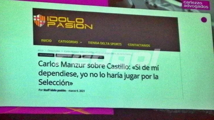 El vicepresidente de la FEF, Carlos Manzur, asegura en 2021 que si de él dependiese, “yo no haría jugar a Byron Castillo por la selección”