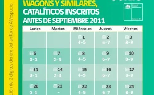 Calendario restricción