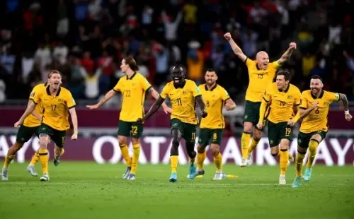 Australia festejó en los penales contra Perú. (Foto: Getty Images)