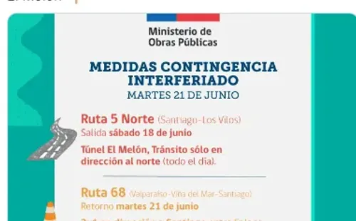 Twitter Ministerio de Obras Públicas