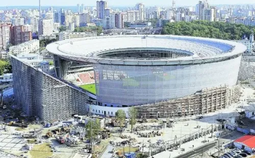El Arena Sao Paulo en Brasil 2014, donde jugó Chile contra Holanda, tuvo galerías mecano.