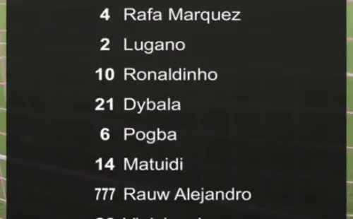 Las formaciones titulares del amistoso entre los amigos de Ronaldinho y Roberto Carlos.