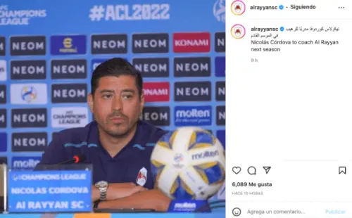 Nico Córdova seguirá entrenando en Qatar. | Foto: Al-Rayyan