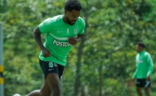 Dorlan Pabón regresó a Colombia en 2021 tras un exitoso paso por Monterrey de México. Imagen: Atlético Nacional.