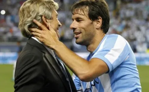 Manuel Pellegrini dirigió a Ruud van Nistelrooy en el Real Madrid y el Málaga. Foto: Archivo Getty Images
