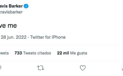 Travis Barker está hospitalizado grave.(Foto: Twitter)