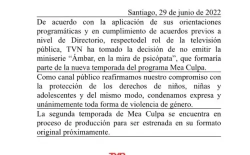 Declaración pública TVN