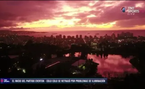 En TNT Sports también muestran el problema con la luz.