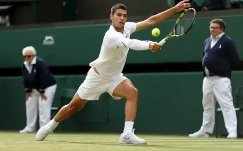 Alcaraz la rompió en Wimbledon. | Foto: Getty