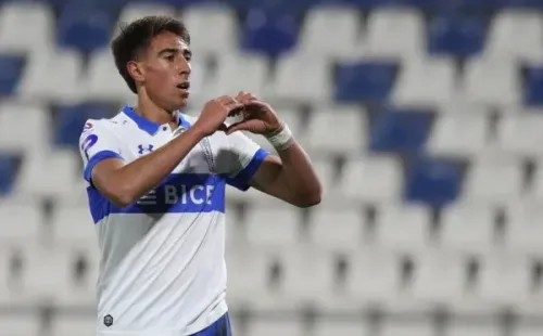 Diego Valencia festeja el gol que le convirtió a Deportes Antofagasta en el Campeonato Nacional 2022. Foto: Agencia Uno.