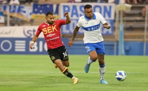 Unión Española y Universidad Católica animan el partido de la fecha. Foto: Agencia Uno